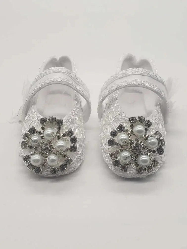 045 - Baptism Shoes - White