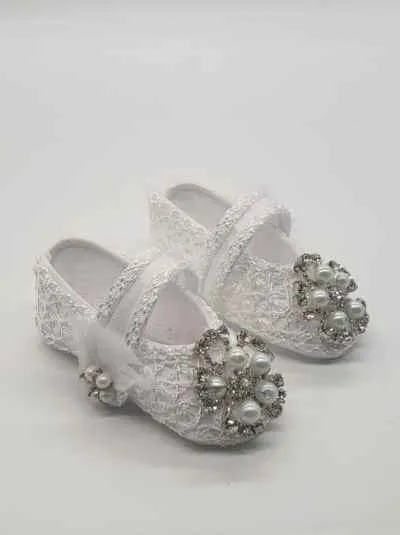 045 - Baptism Shoes - White