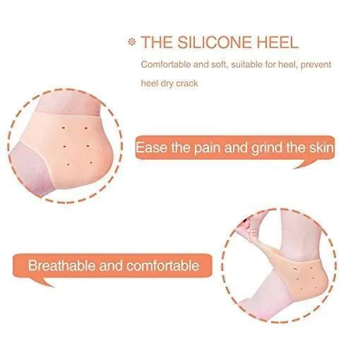 1277 Anti Crack Silicon Gel Heel Moisturizing Socks For Foot Care Men Women (Loose Pack)