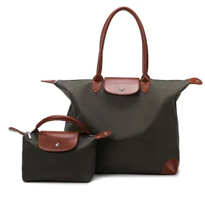 2Pcs Set Women's Tote Bags Travel Handbag Work Bags Amy Green