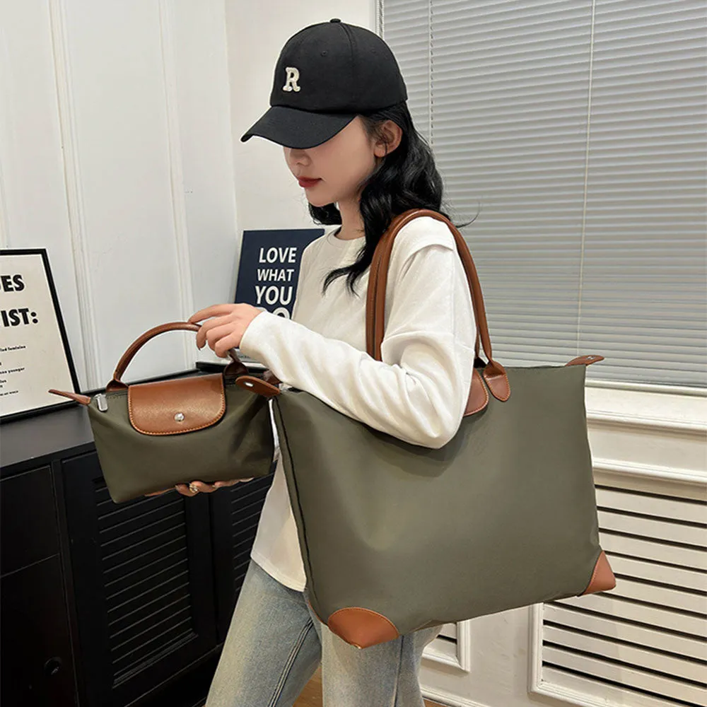 2Pcs Set Women's Tote Bags Travel Handbag Work Bags Amy Green