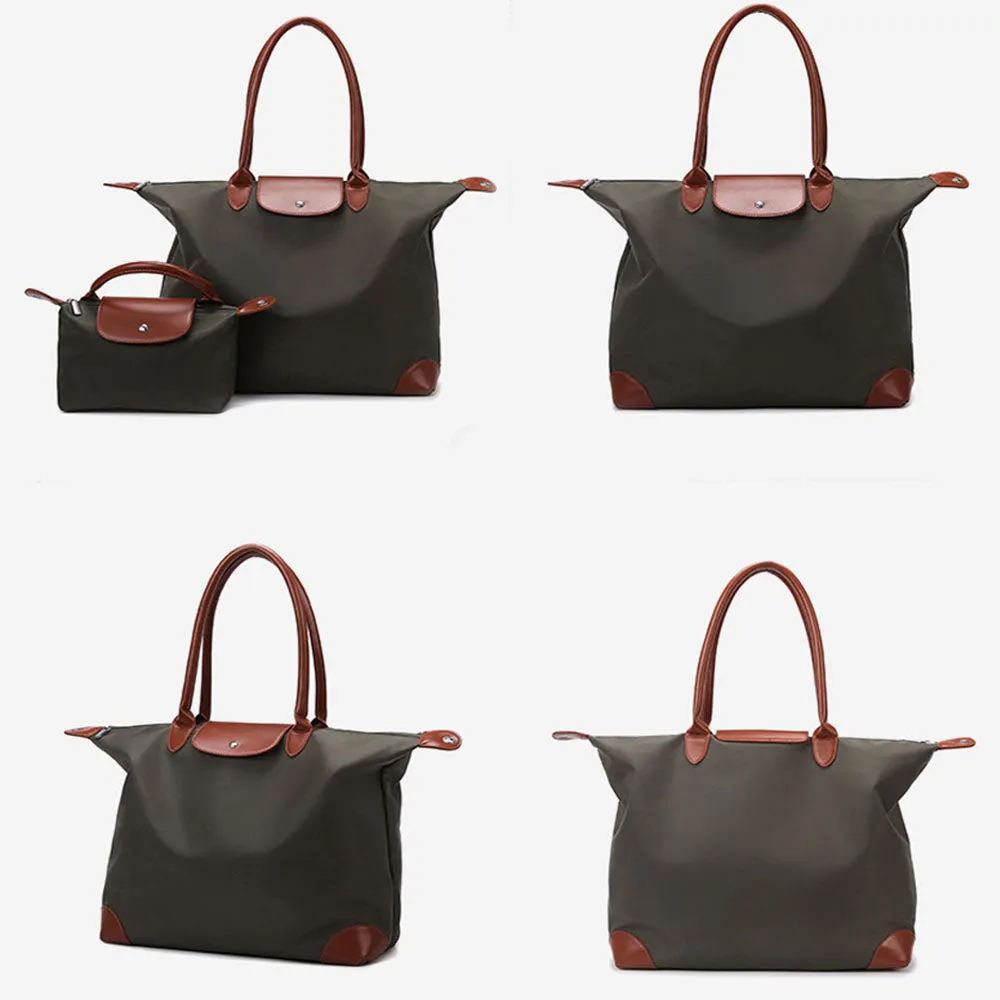 2Pcs Set Women's Tote Bags Travel Handbag Work Bags Amy Green