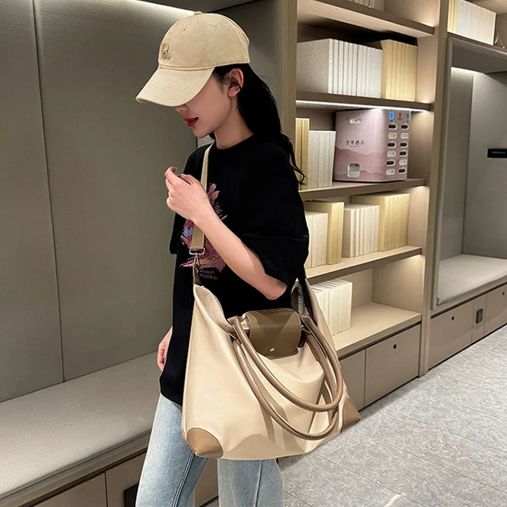 2Pcs Set Women's Tote Bags Travel Handbag Work Bags Khaki