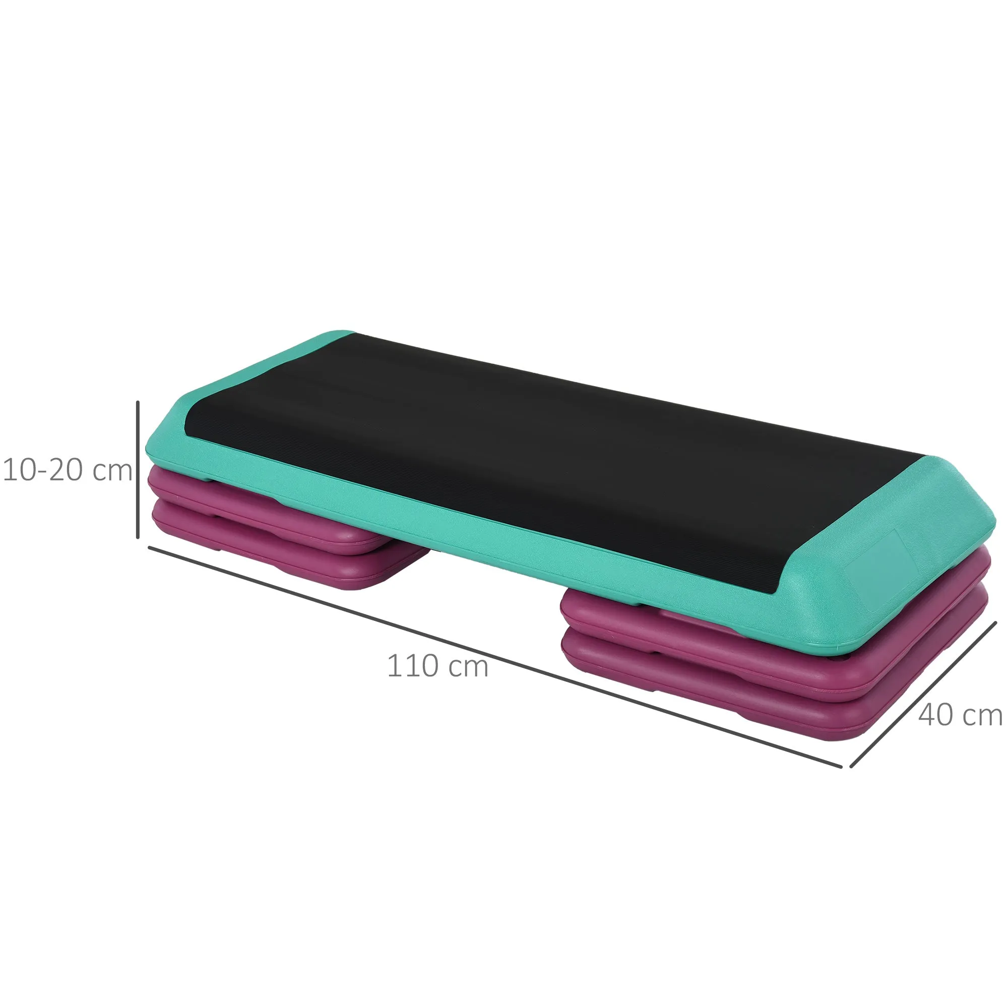 3-Level Adjustable 10/15/20cm Aerobic Stepper Exercise PlatformWith Non-Slip Top Compact Work Out Home Office Indoor Outdoor Fitness Equipment
