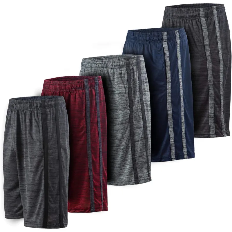 5 Pack Performance Athletic Shorts – Lightweight Wear With Pockets