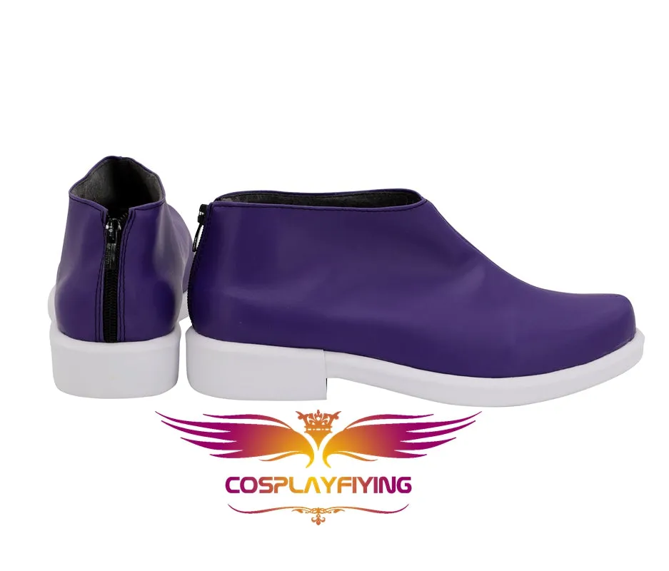 Anime Mysterious JOKER Joker Purple Cosplay Shoes Boots Custom Made for Adult Men and Women Halloween Carnival