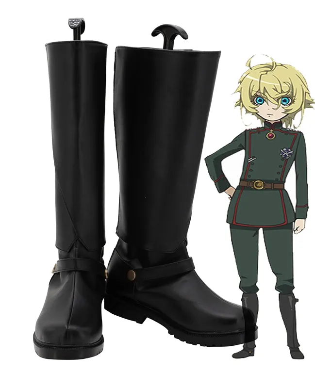 Anime Youjo Senki Saga of Tanya the Evil Tanya Von Degurechaff Cosplay Shoes Boots Custom Made for Adult Men and Women Halloween Carnival