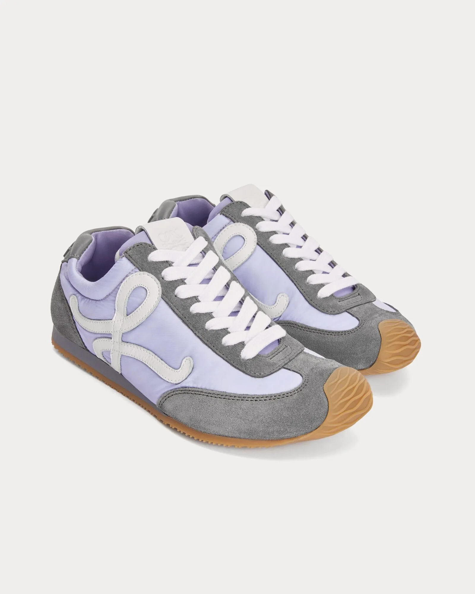 Ballet Runner 2.0 Nylon & Calfskin Lilac / White / Grey Low Top Sneakers