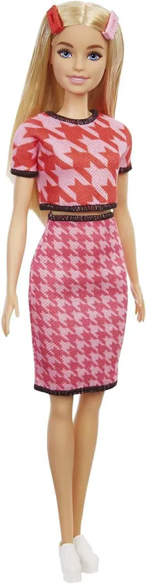Barbie Fashionistas Doll - Houndstooth Top / Skirt Matching Set GRB59