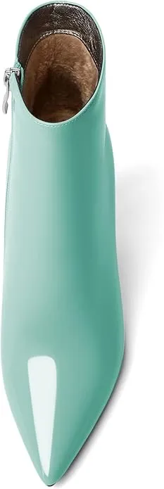 Beautiful Ocean Blue Green Ankle Boots