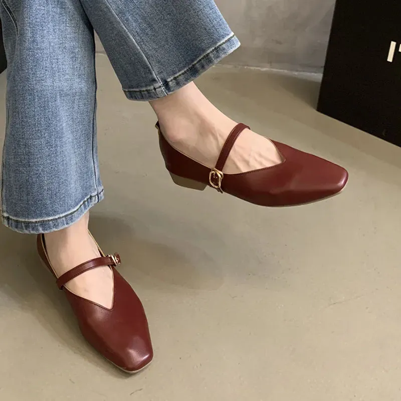 binfenxie  -  2024 Spring Beige New Women Flat Shoes Fashion Round Toe Shallow Ladies Casual Slip On Mary Jane Shoes Soft Sole Ballerinas