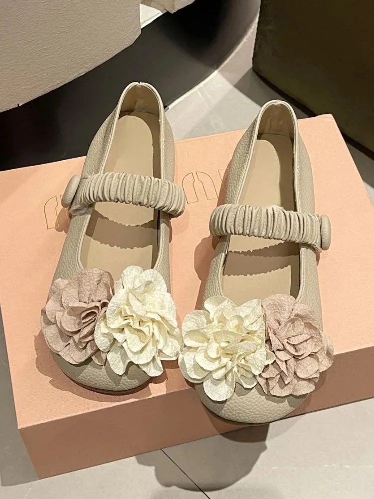 binfenxie  -  French Style Sweet Single Shoes Women Summer Casual 2024 New Flat Mary Jane Shoes Female Gentle Late Floral Soft Sole Bean Shoes