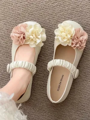 binfenxie  -  French Style Sweet Single Shoes Women Summer Casual 2024 New Flat Mary Jane Shoes Female Gentle Late Floral Soft Sole Bean Shoes