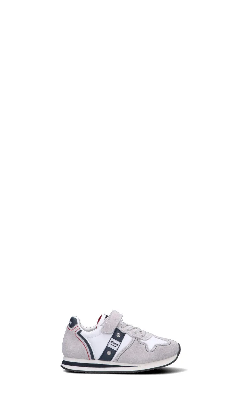 BLAUER Sneaker ragazzo/a bianca/blu in suede