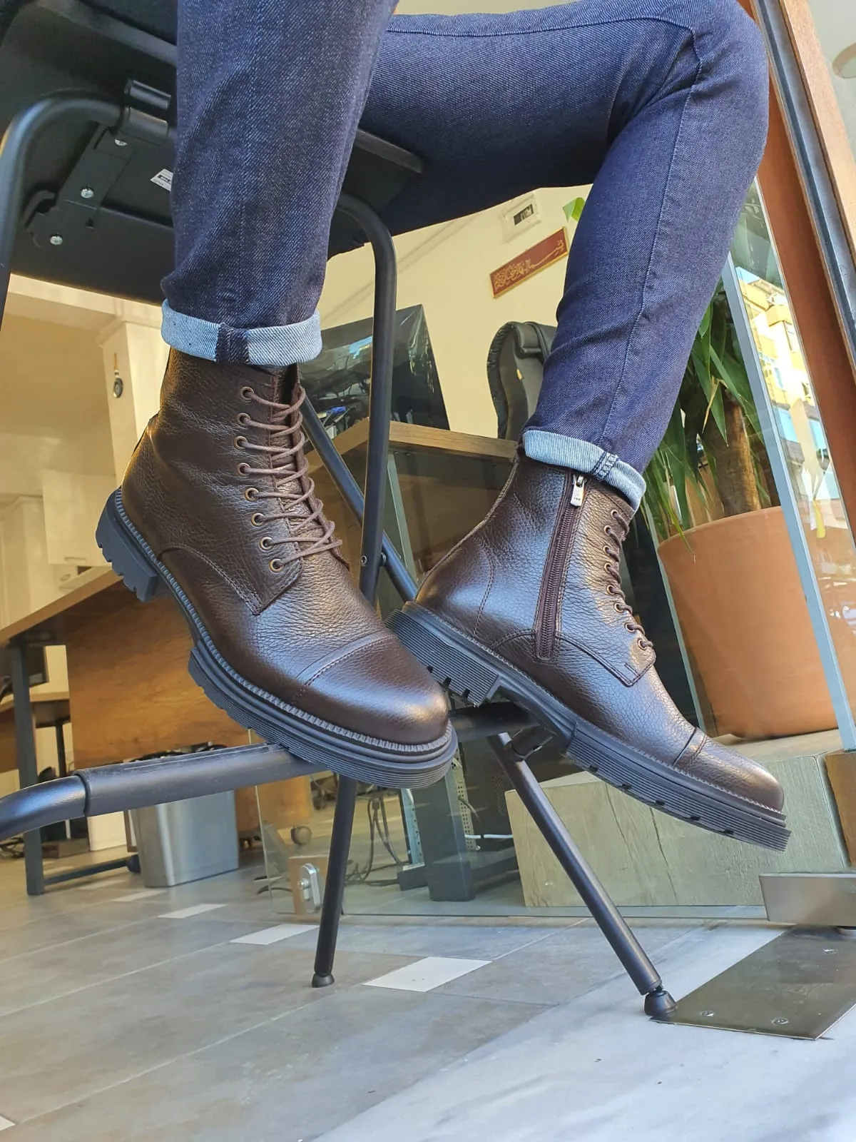 Brugg Brown Leather Boots