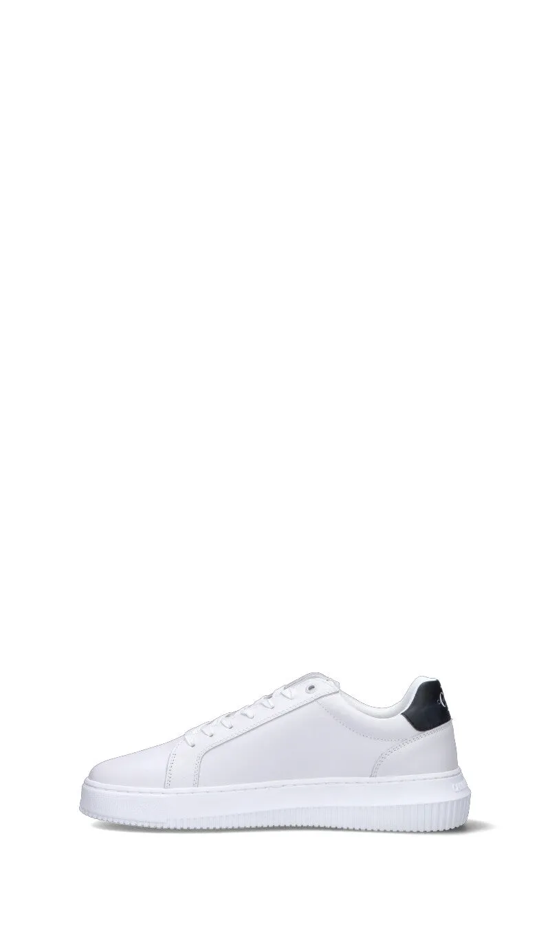 CALVIN KLEIN JEANS Sneaker uomo bianca/nera in pelle