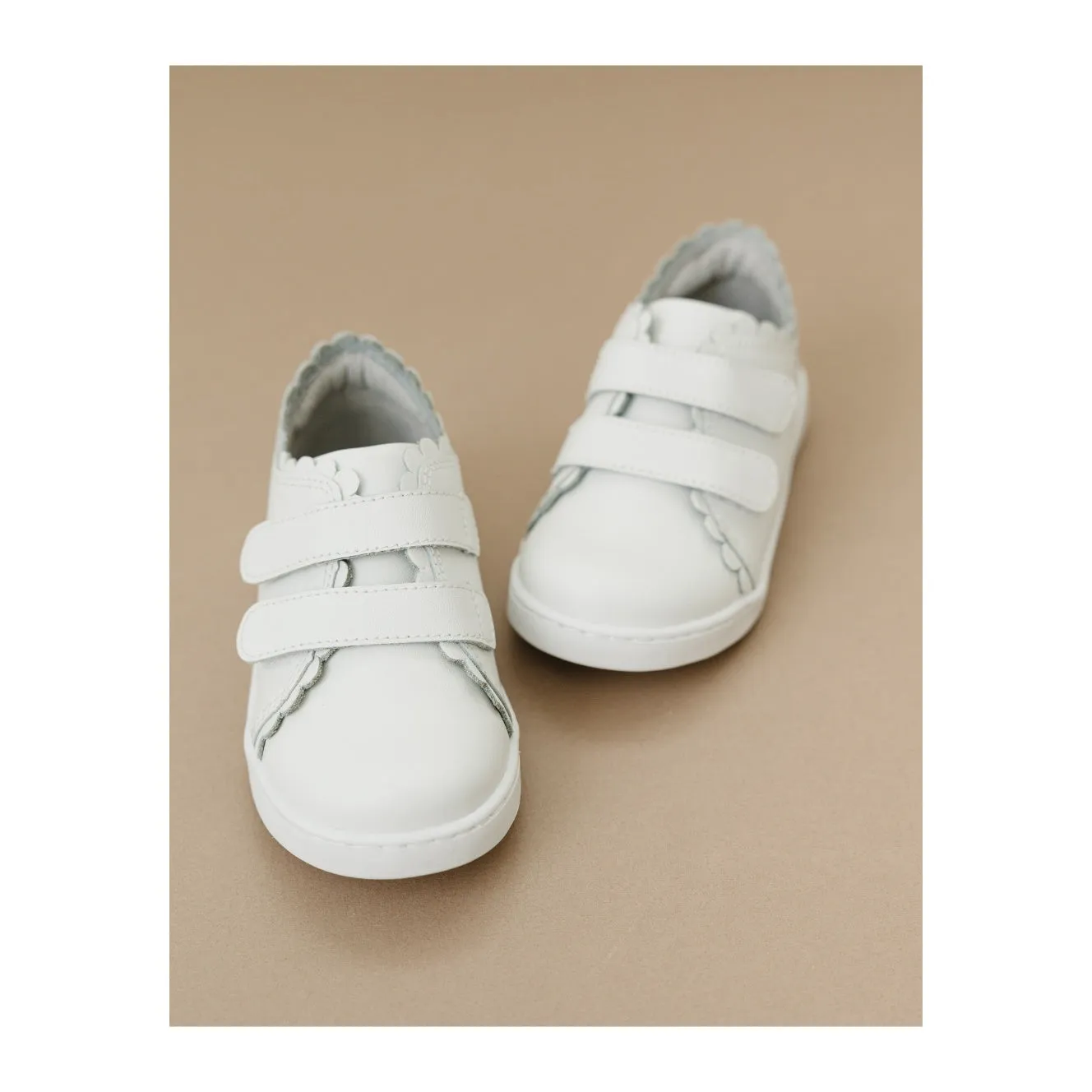 Caroline Scalloped Sneaker - White