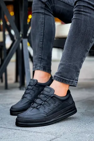 CH040 Men's Unisex Orthopedics Full Black Casual Sneaker Sports Shoes
