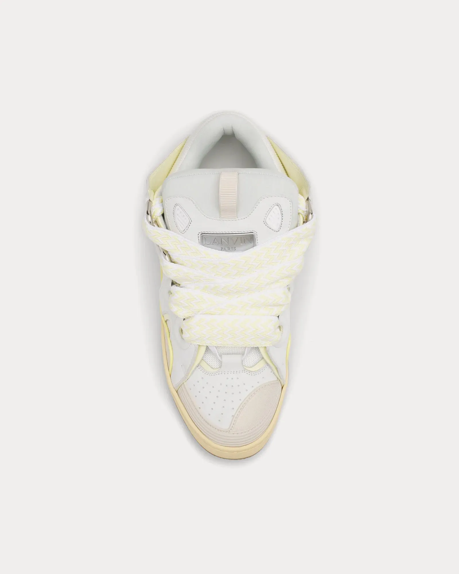 Curb Leather White / Beige Low Top Sneakers