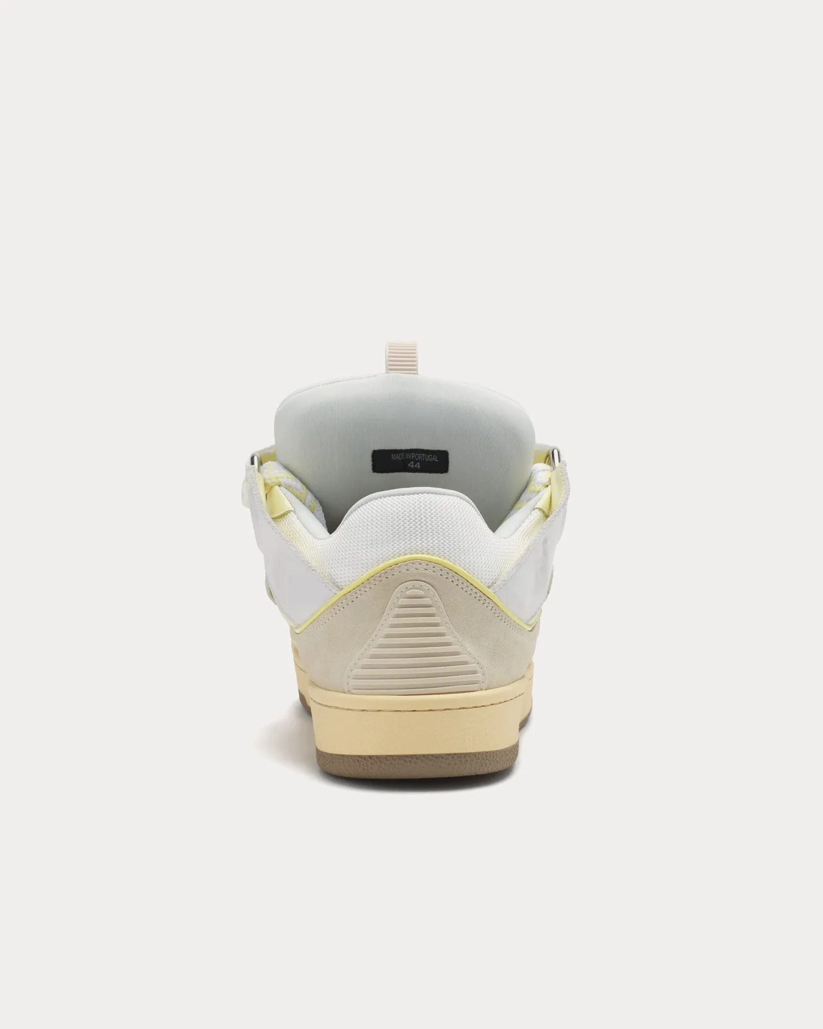 Curb Leather White / Beige Low Top Sneakers