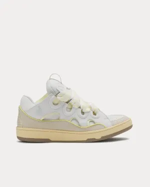 Curb Leather White / Beige Low Top Sneakers