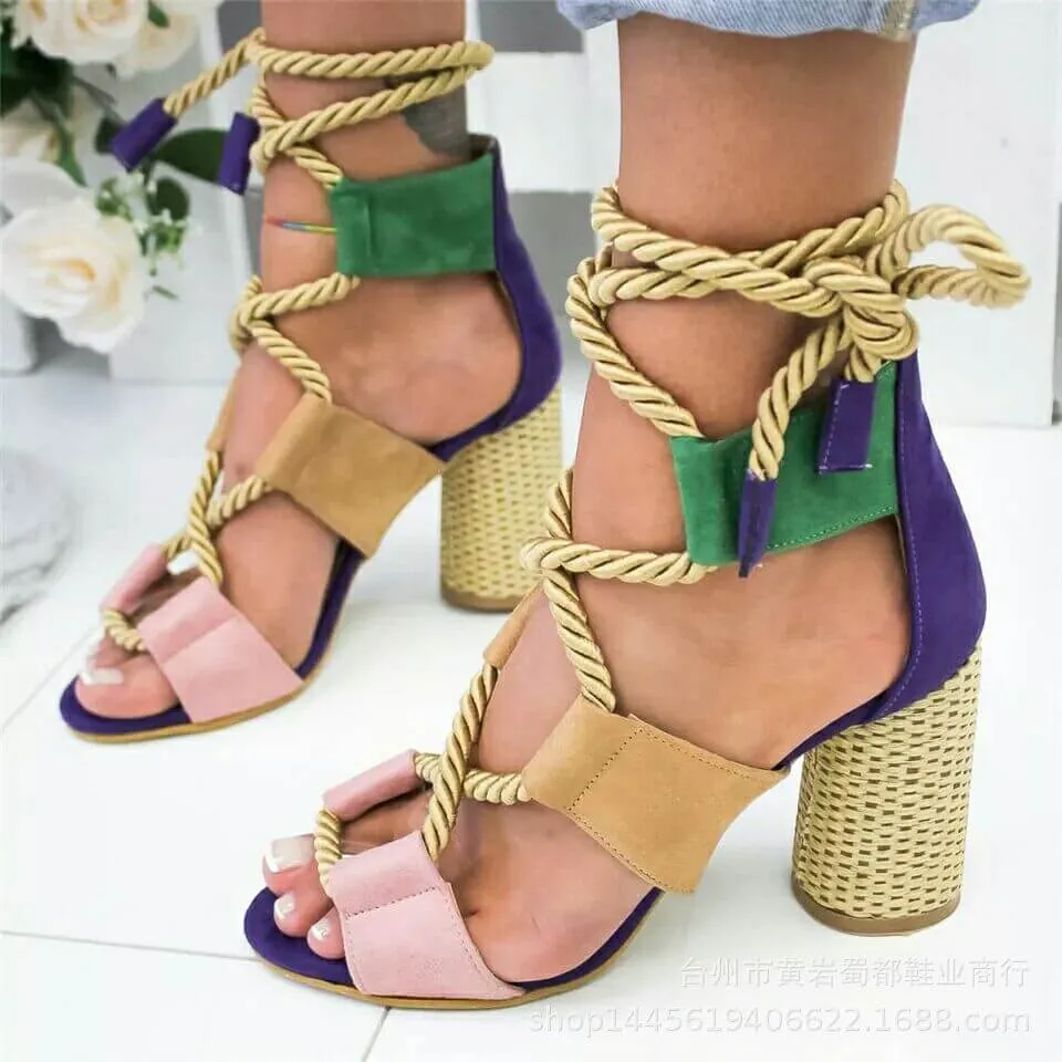 Cutout Strap High Heel  Peep Toe Sandals