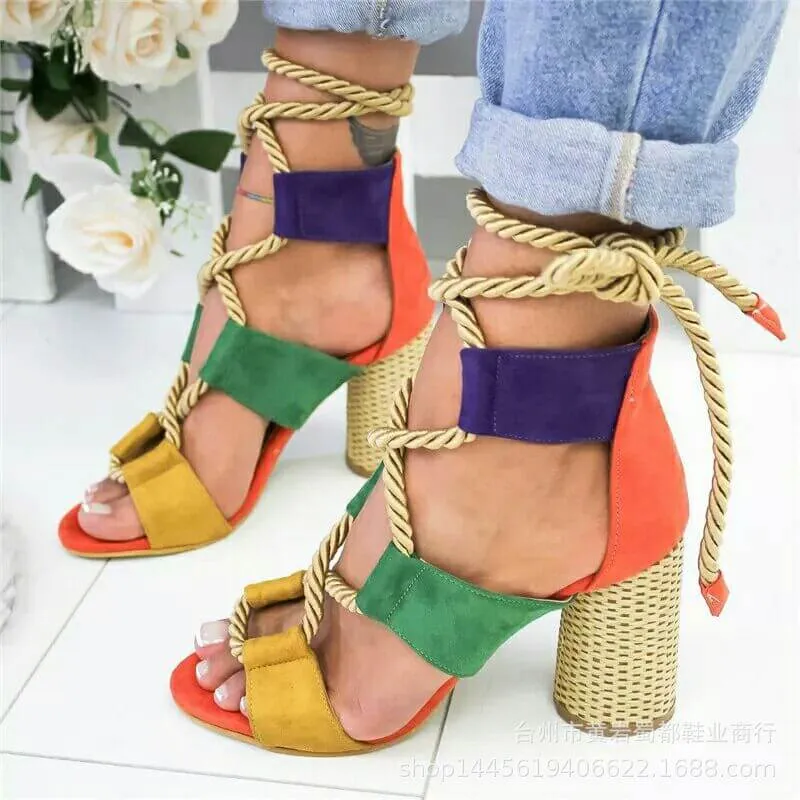 Cutout Strap High Heel  Peep Toe Sandals
