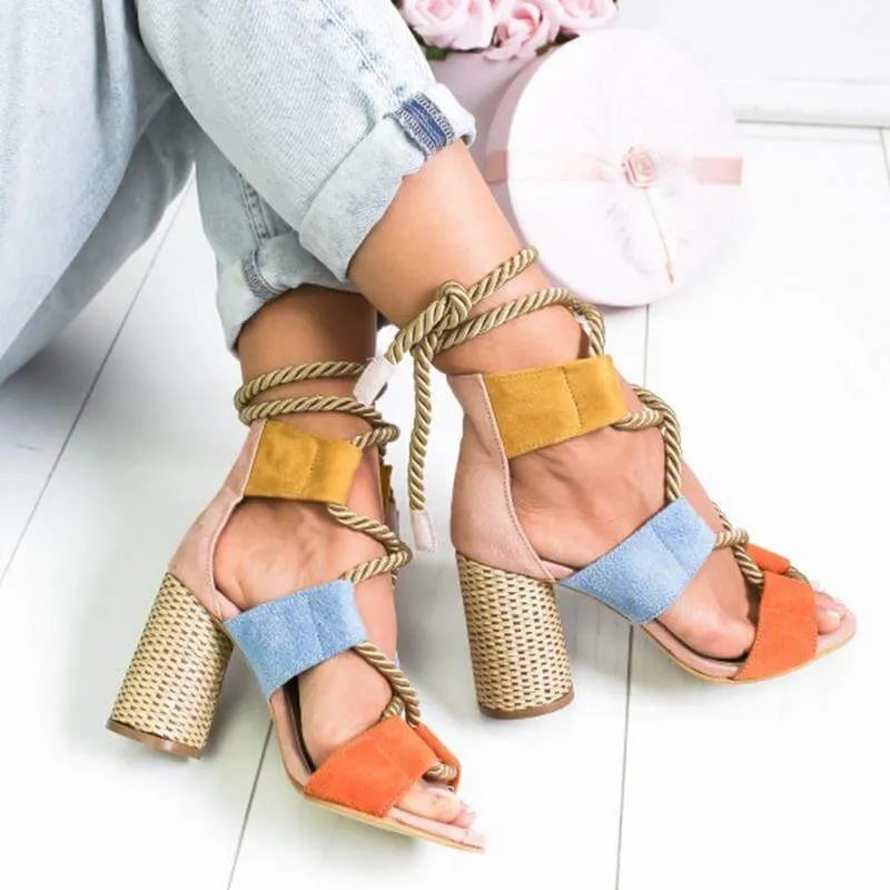 Cutout Strap High Heel  Peep Toe Sandals