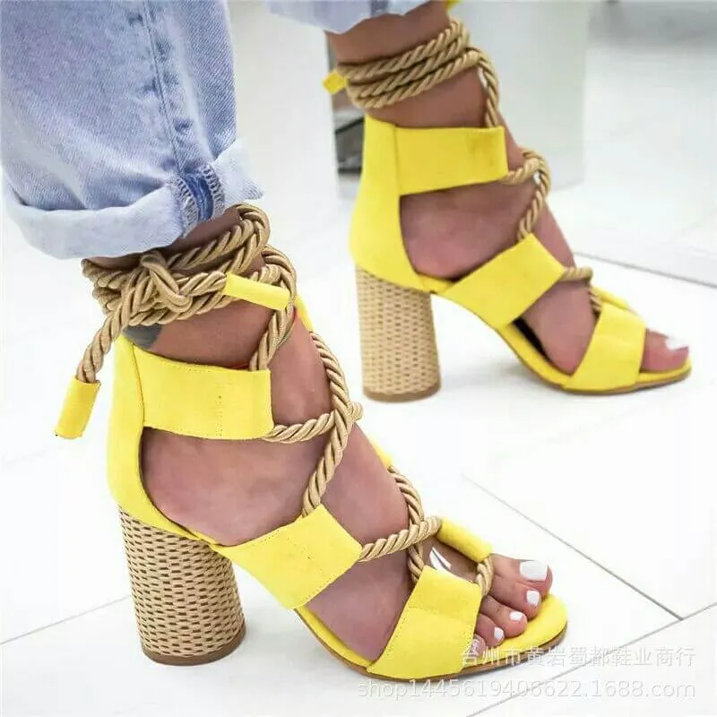 Cutout Strap High Heel  Peep Toe Sandals