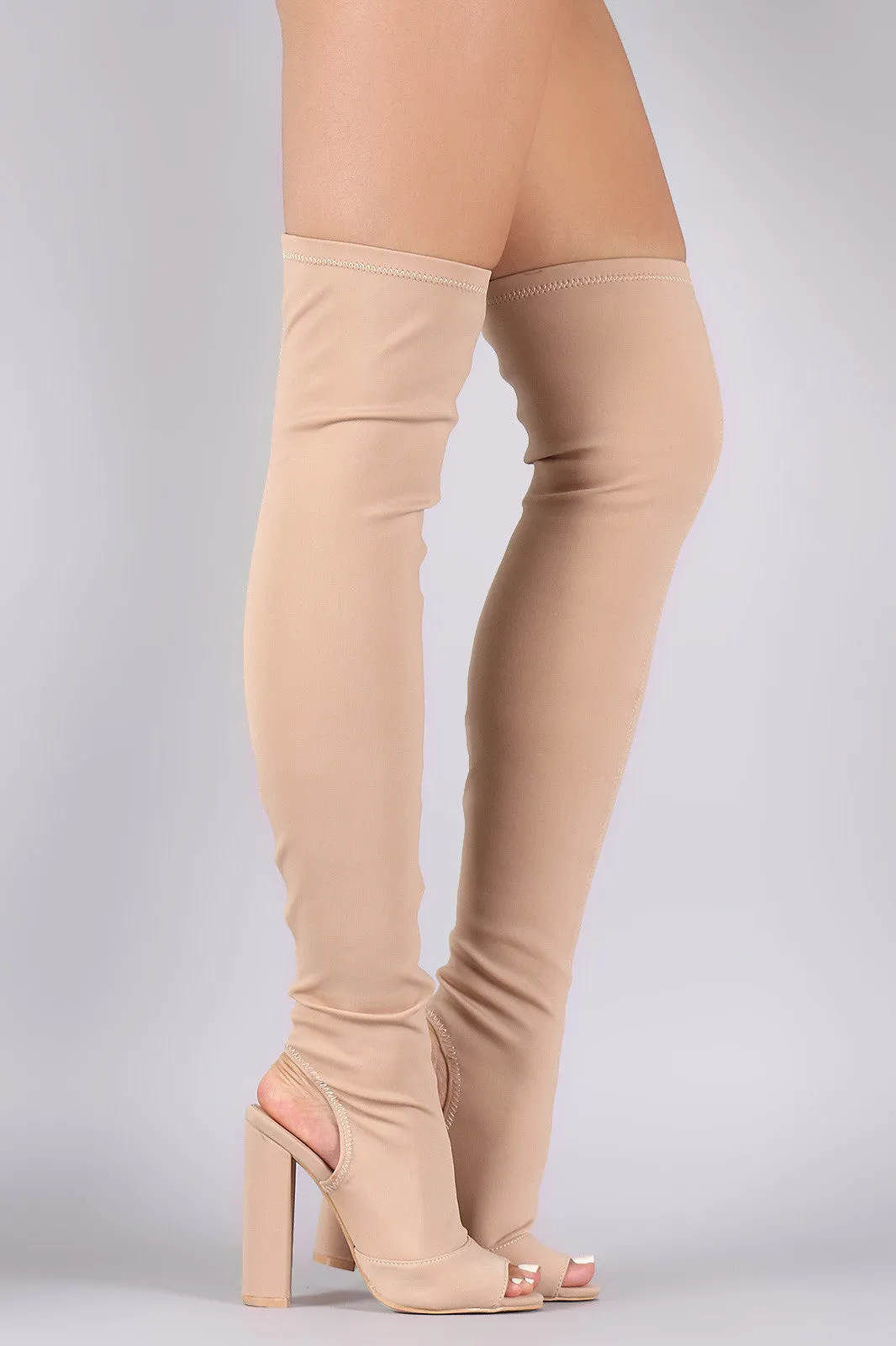 Darci -  Chunky Heeled Over The Knee Boots