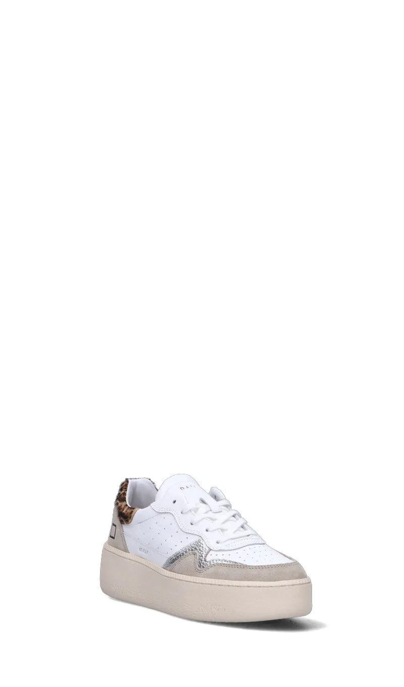 D.A.T.E. Sneaker donna bianca/beige in pelle