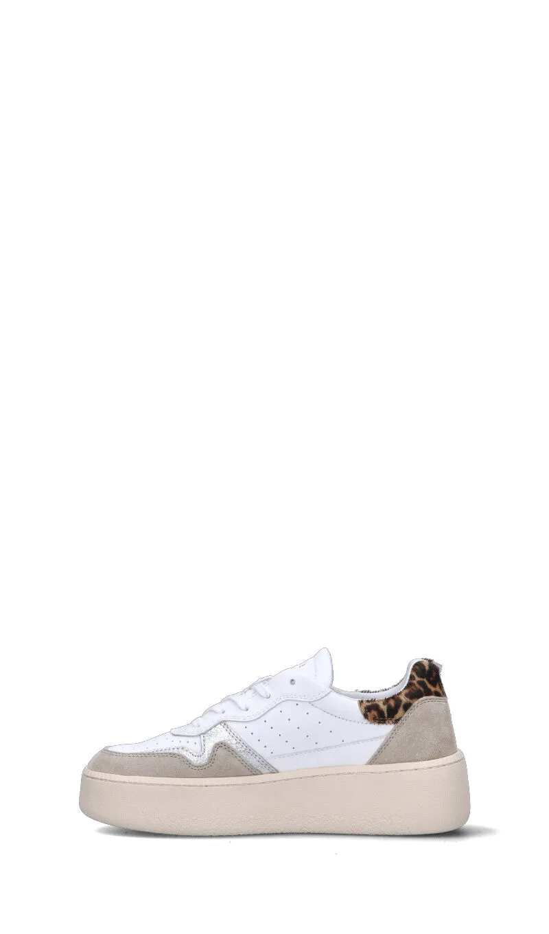D.A.T.E. Sneaker donna bianca/beige in pelle