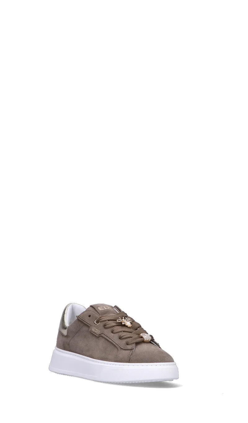 ED PARRISH Sneaker donna grigia/oro in suede