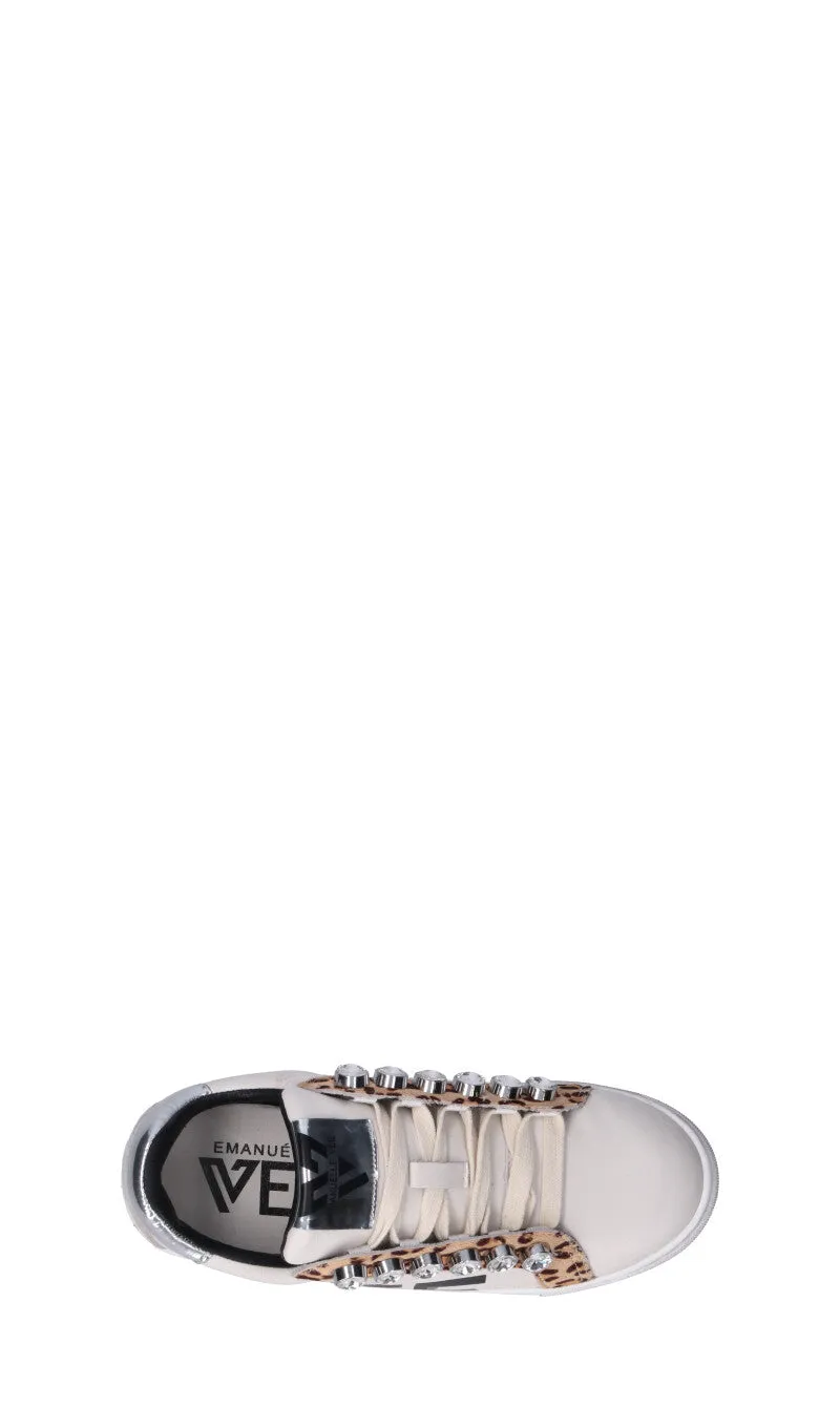 EMANUELLE VEE Sneaker donna bianca in pelle