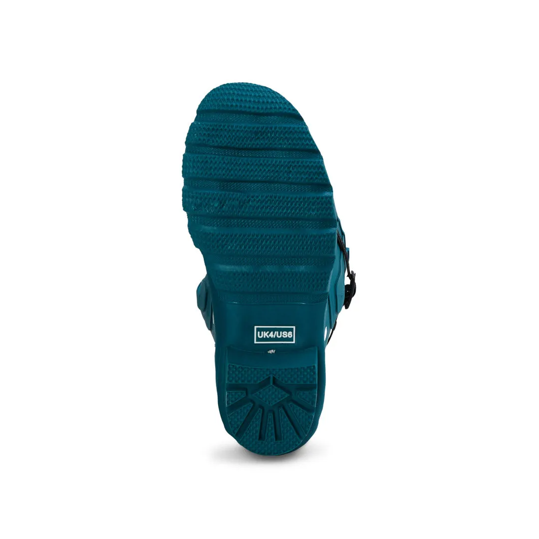 Extra Wide Calf Women's Rain Boots - Teal Dogs - 16-23 Inch Calf - Wide in Foot & Ankle