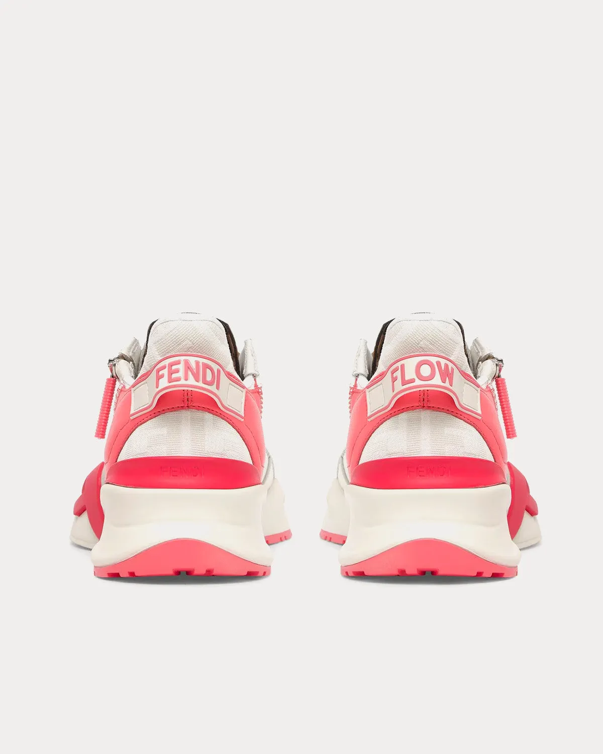 Flow Leather White / Pink Low Top Sneakers