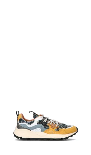 FLOWER MOUNTAIN Sneaker donna gialla/azzurra in suede