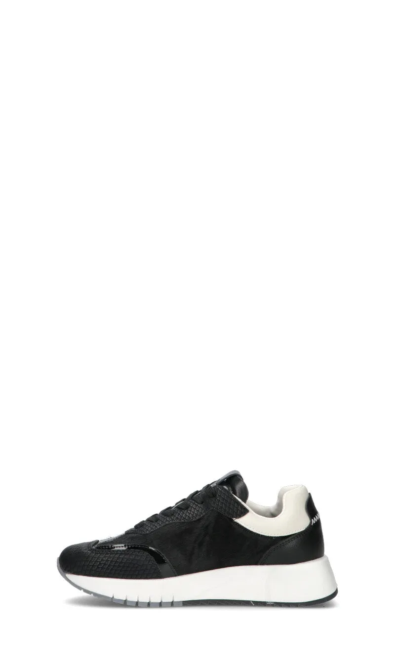 GAUDI' Sneaker donna nera in pelle