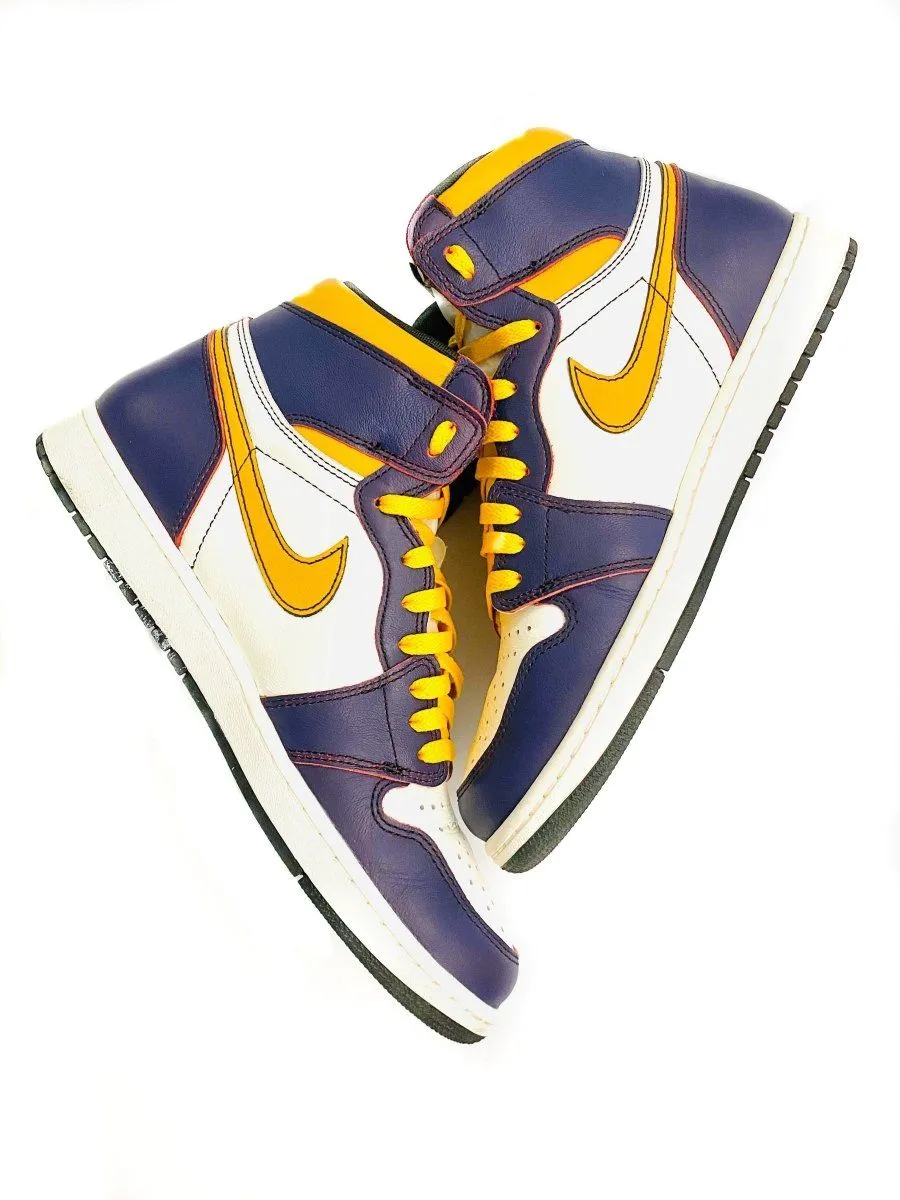 Jordan 1 Laces Basics Flat Thin - Union Jordan 1 Yellow Laces / University Gold
