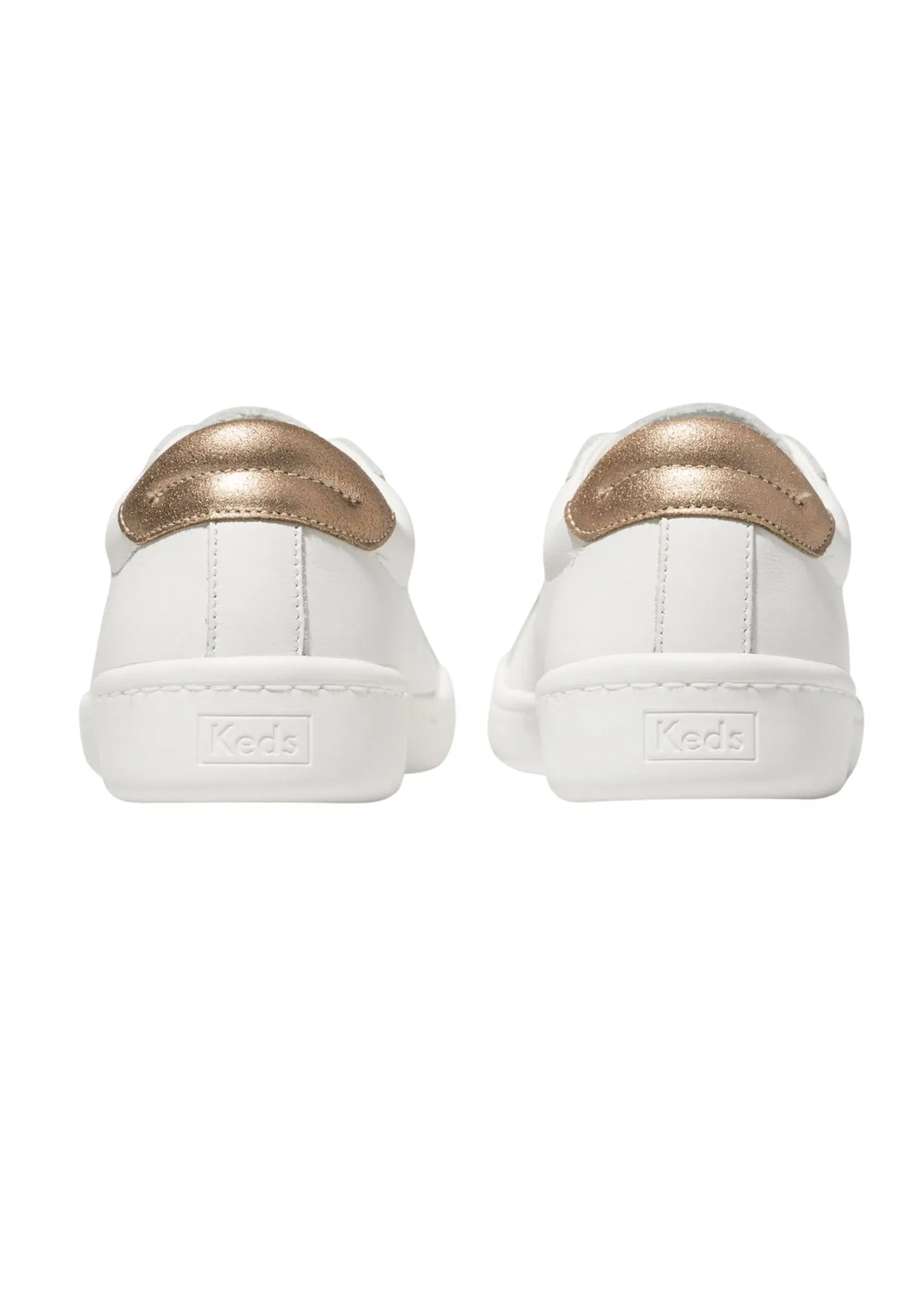 Keds White   Rose Gold Leather Sneaker - FINAL SALE