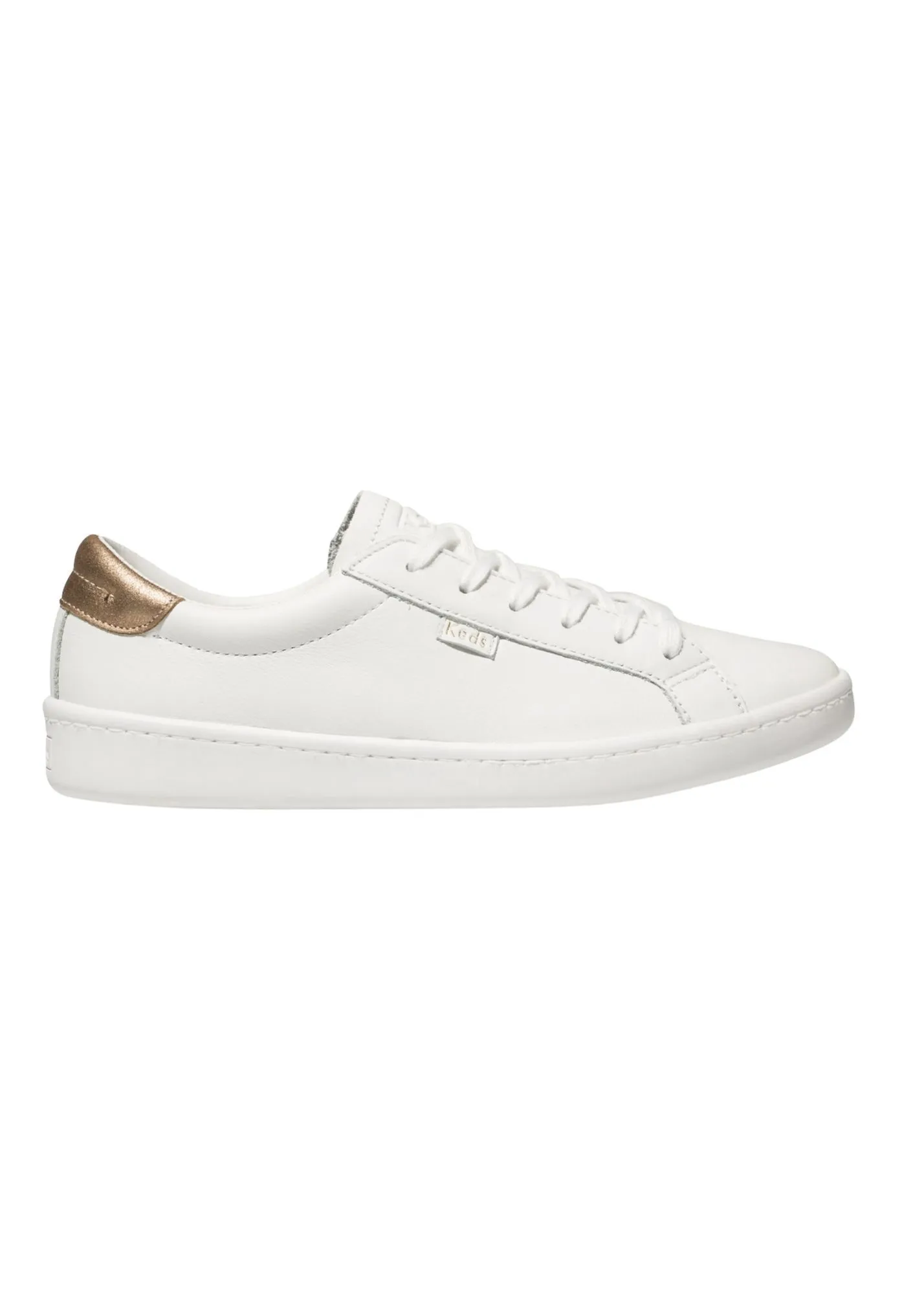 Keds White   Rose Gold Leather Sneaker - FINAL SALE