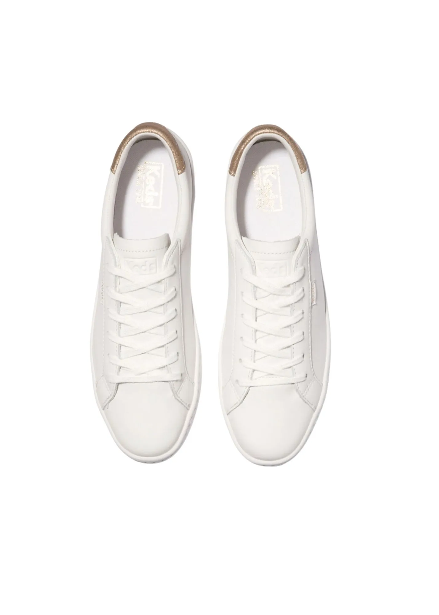 Keds White   Rose Gold Leather Sneaker - FINAL SALE