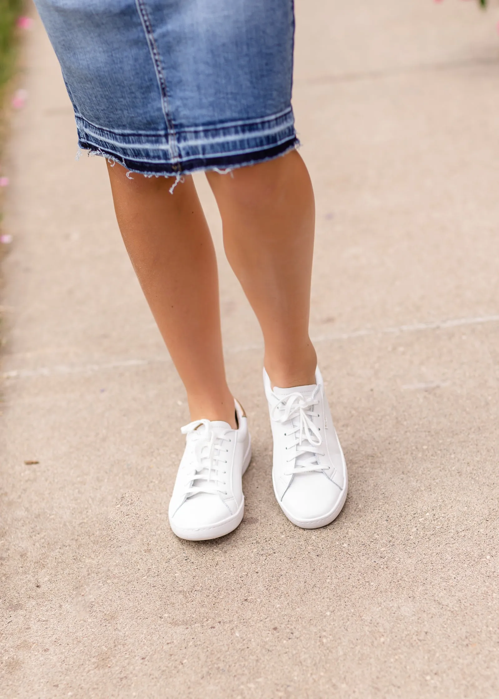 Keds White   Rose Gold Leather Sneaker - FINAL SALE