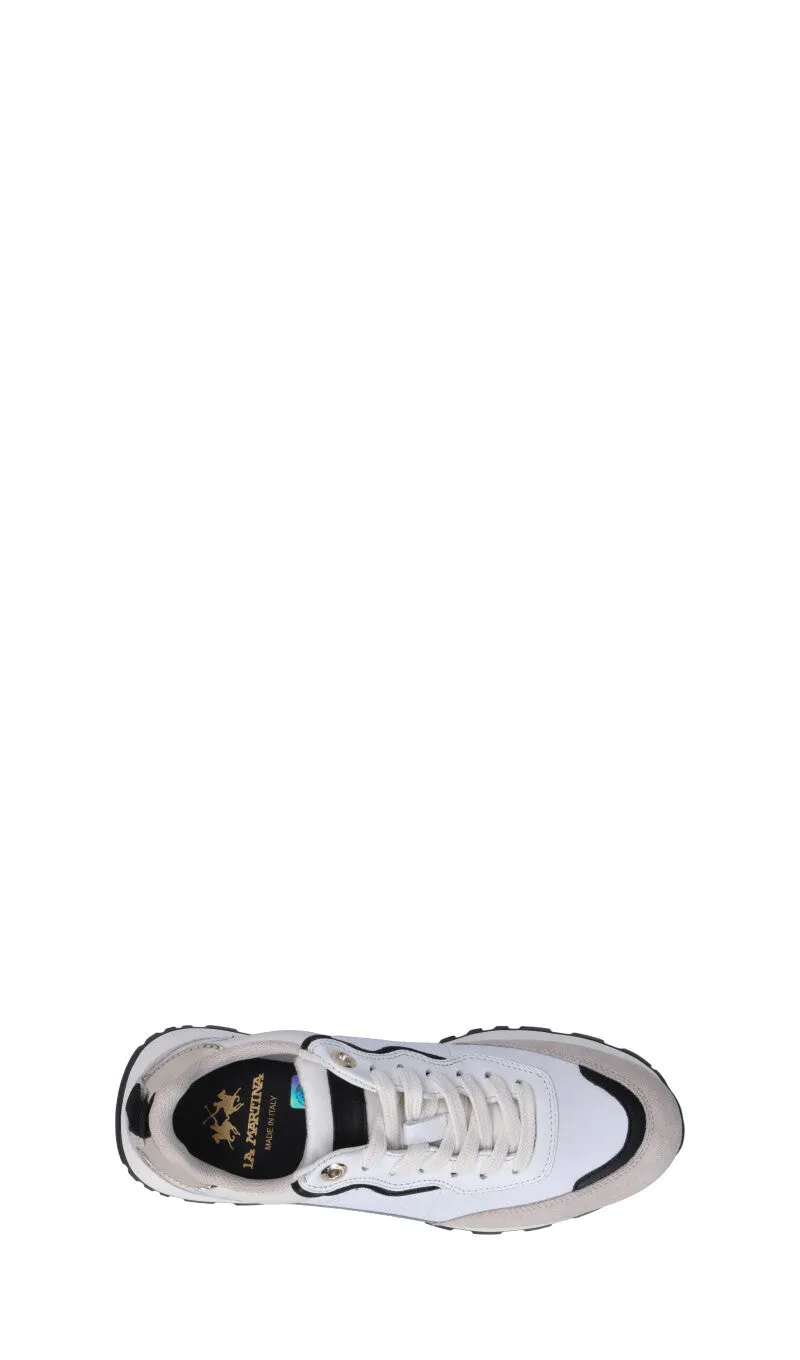 LA MARTINA Sneaker donna bianca in suede