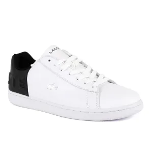 Lacoste White/Black Carnaby Crested Logo Sneaker