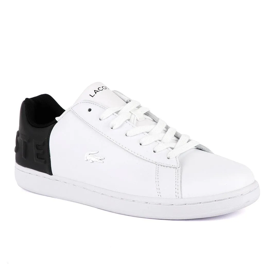 Lacoste White/Black Carnaby Crested Logo Sneaker