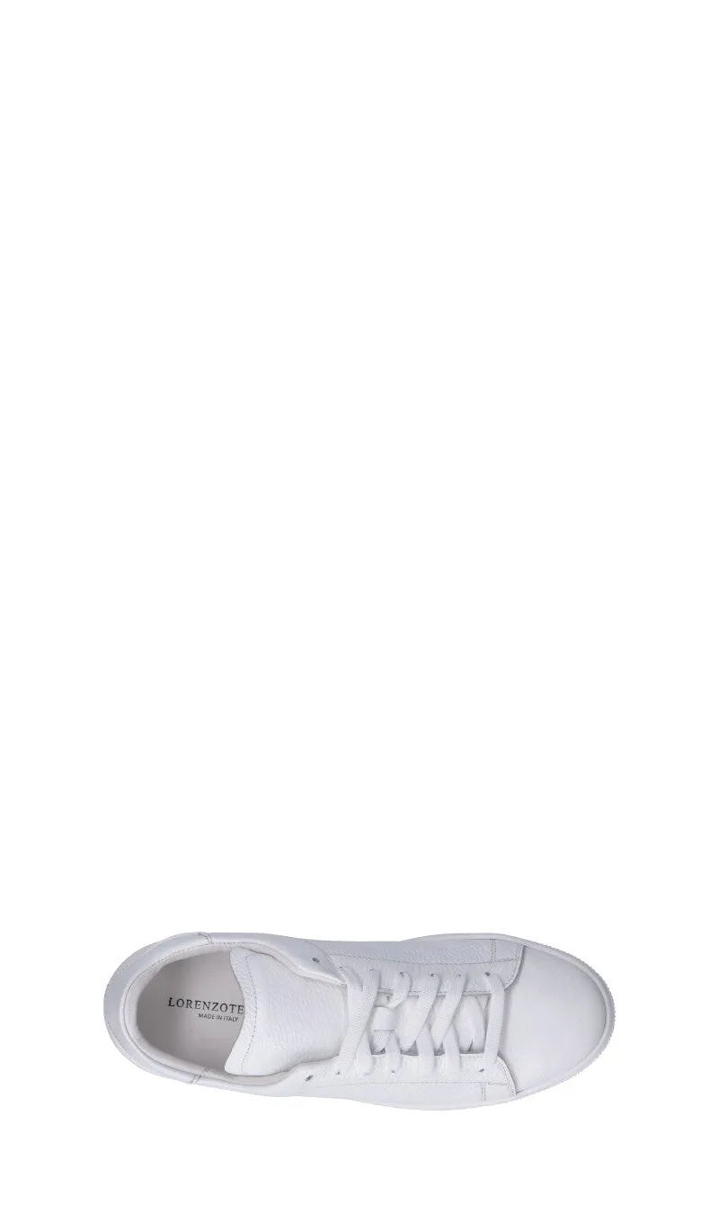 LORENZO TERRA Sneaker uomo bianca/verde in pelle