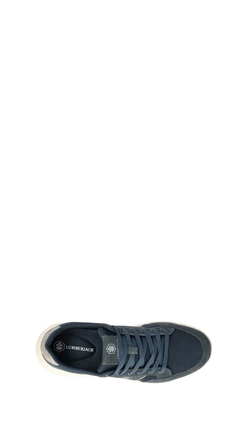 LUMBERJACK Sneaker uomo blu in suede