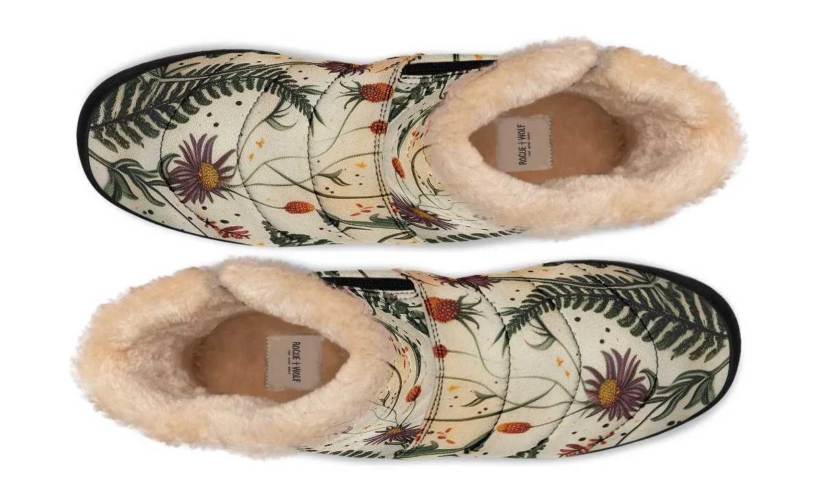 Midsummer Comfy Winter Boots - Warm Vegan Boots with Side Zipper and Anti-Slip Soles