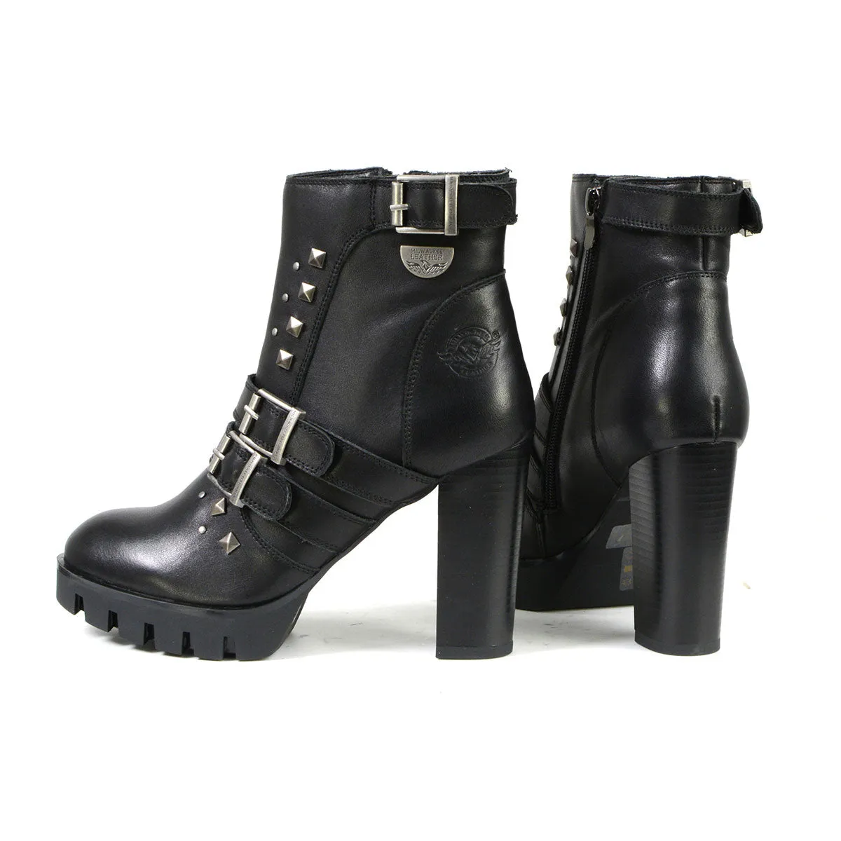 Milwaukee Leather MBL9456 Women's Premium Black Leather Fashion